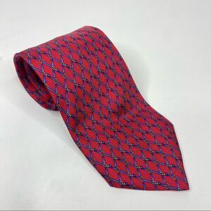Brooks Basics 100% Silk Tie Red Blue